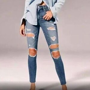 Abercrombie & Fitch Blue Skinny Jeans
